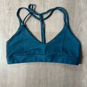 Cleo Harper Teal Strappy Sports Bra